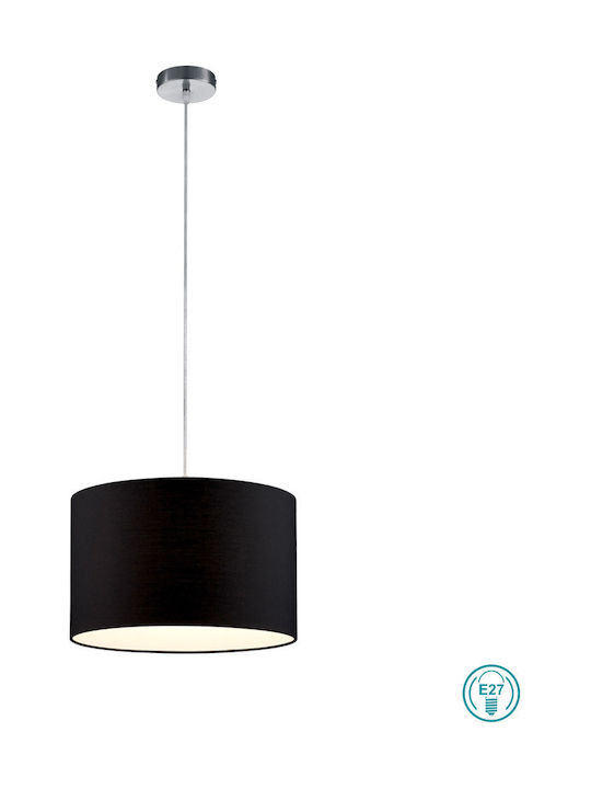 Trio Lighting Hotel Pendant Light Single-Light for Socket E27 Black