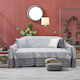 Das Home 0167 Cuvertură Pentru Canapea 2 Locuri Jacquard 180x250 cm Neagră