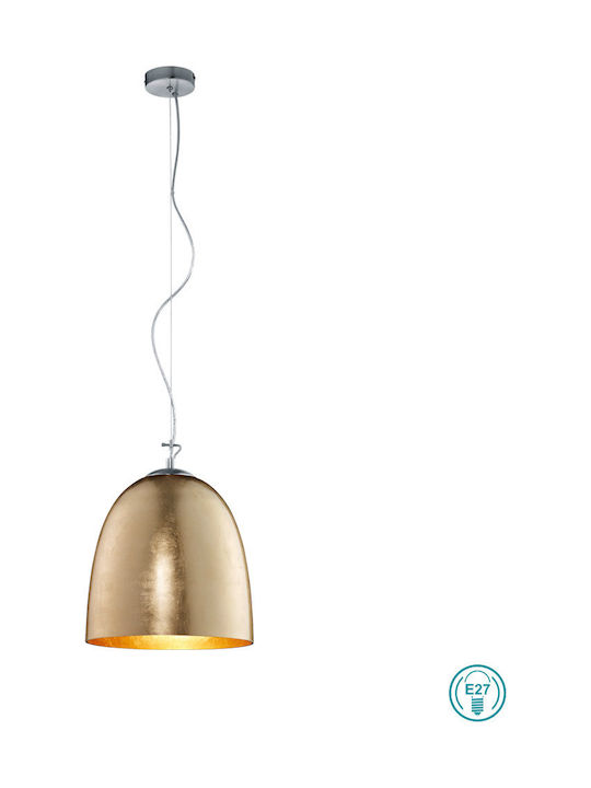 Trio Lighting Ontario Pendant Light Single-Light for Socket E27 Gold