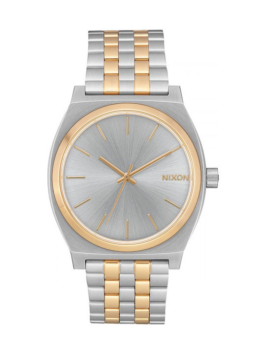 Nixon Ανδρικό Ρολόι 37mm Μπαταρίας με Ασημί Μετ...