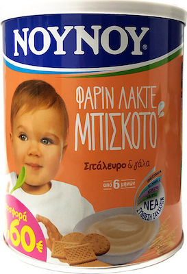 ΝΟΥΝΟΥ Baby Cream Φαρίν Λακτέ Μπισκότο, Σιτάλευρο & Γάλα for 6m+ 300gr