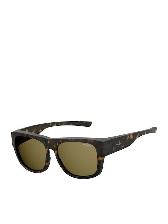 Polaroid Men's Sunglasses with Brown Tartaruga Plastic Frame and Brown Polarized Lens