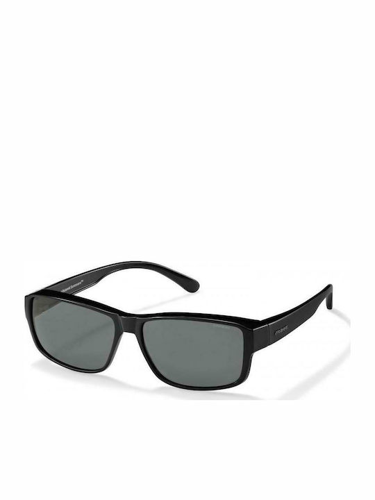 Polaroid Men's Sunglasses with Black Plastic Frame and Black Polarized Lens P8406 KIH/Y2