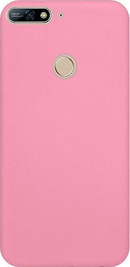 Senso Back Cover Din Silicon Roz Huawei Y7 2018/Y7 Prime 2018