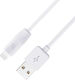 Hoco Regular USB to Lightning Cable Λευκό 2m (X1)