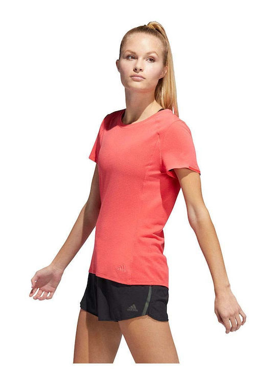 Adidas Franchise Supernova Women's Athletic Blouse Short Sleeve Fast Drying Pink