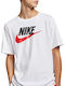Nike Icon Futura Herren Sport T-Shirt Kurzarm Weiß