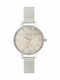 Olivia Burton Celestial Damenuhr 34mm mit Silbernem rostfreiem Stahlarmband