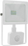 Aca Waterproof LED Floodlight 10W Natural White 4000K with Motion Sensor IP66