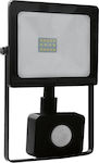 Aca Waterproof LED Floodlight 10W Cold White 6000K with Motion Sensor and Photocell IP66