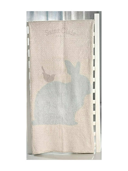 Saint Clair Blanket Cot Ultra Soft Lapin Fleece Blue 110x140cm