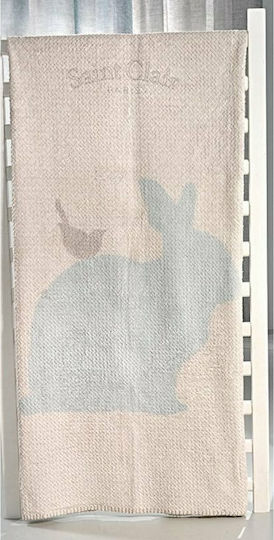 Saint Clair Одеяло Детско легло Ultra Soft Lapin Флийс Син 110x140см.
