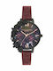 Olivia Burton After Dark Γυναικείο Ρολόι 34mm Μπαταρίας με Μπορντό Δερμάτινο Λουράκι