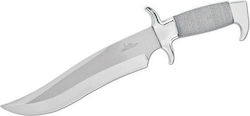 United Cutlery Gil Hibben Highlander Bowie Machete Silver with Blade made of Stainless Steel with Sheath