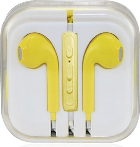 GNG Stereo Earbuds Handsfree με Βύσμα 3.5mm Κίτρινο