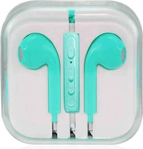 Earbuds Handsfree with 3.5mm Connector Turquoise