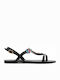 Migato Women's Flat Sandals in Black Color