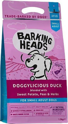 Barking Heads Doggylicious 4kg Trockenfutter ohne Getreide für erwachsene Hunde kleiner Rassen mit Ente, Kartoffeln und Fisch