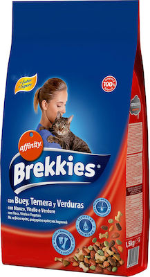 Affinity Brekkies Dry Food for Adult Cats with Beef / Vegetables / Calf 15kg