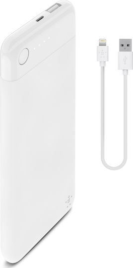 Belkin Boost Charge with Lightning Connector + Lightning Cable Power Bank 5000mAh with USB-A Port White
