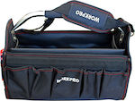 WorkPro Open Top Over the Shoulder Tool Bag Black L41xW23.5xH27.5cm