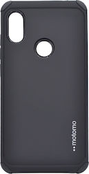 Motomo Tough Armor Synthetic Back Cover Durable Black (Redmi Note 6 Pro)