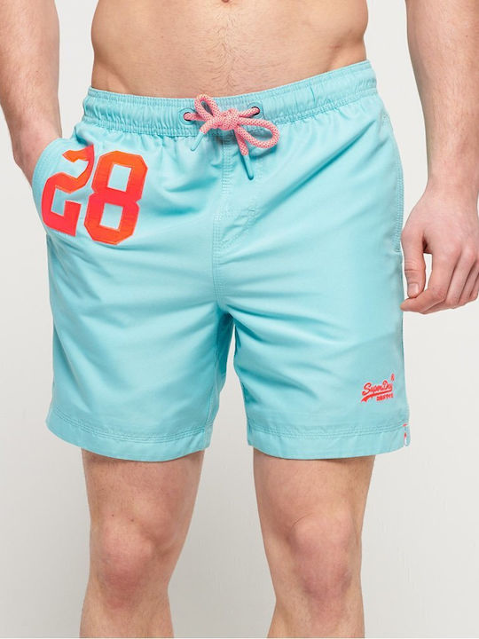 Water Polo Men's Swimwear Shorts Light Blue with Patterns