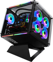 Azza 802 Jocuri Cube Tower Cutie de calculator cu iluminare RGB Negru