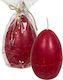 Bunny's Easter Candle Egg Red