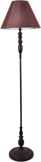 Fylliana Floor Lamp H154xW38cm. with Socket for Bulb E27 Brown