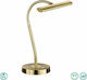 Trio Lighting Curtis LED Office Lamp with Flexible Arm in Gold Color