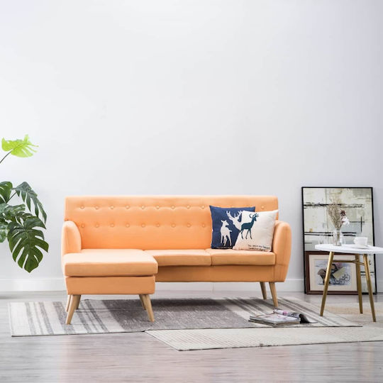 Corner Couch with Reversible Corner Orange 171.5x138x81.5 cm