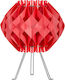 Starlight FP-14-S-2Ε-25CM-T Plastic Table Lamp for Socket E14 with Red Shade and Base