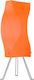 Starlight FP-510-L-1E-27CM-T Plastic Table Lamp for Socket E27 with Orange Shade and Base