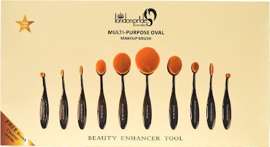 London Pride Cosmetics Make-up Pinsel Set aus Synthetischer Borste 10 Stück