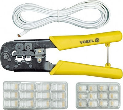 Vorel Ethernet Internet Cable Crimping Plier RJ11, RJ45 with Cable Cutter and Insulation (Length 180mm)