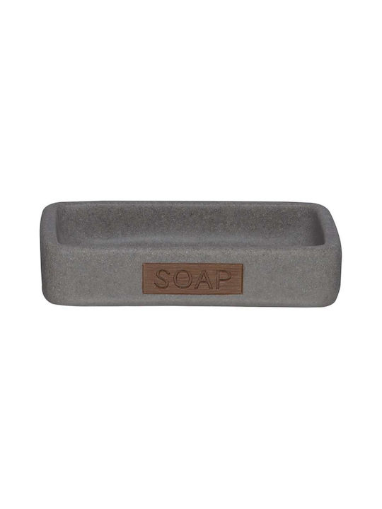 Sealskin Pierra Tabletop Soap Dish Porcelain Gray