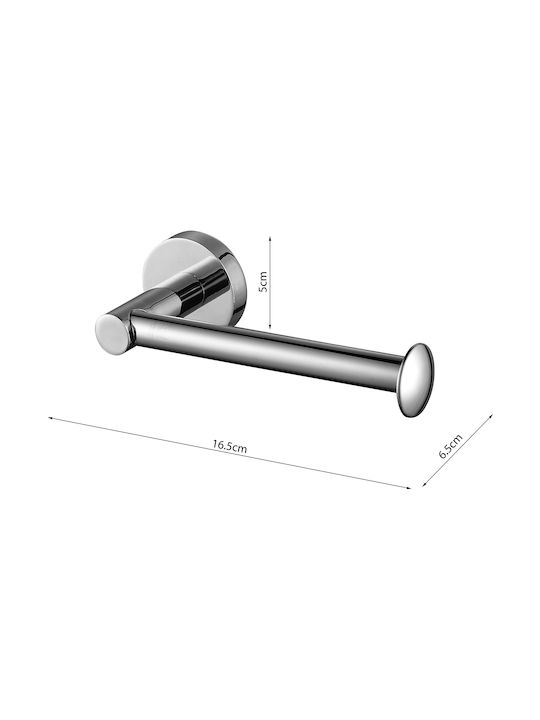 Bronze Art MH08-51 Fairmont Επιτοίχια Χαρτοθήκη Inox Ασημί