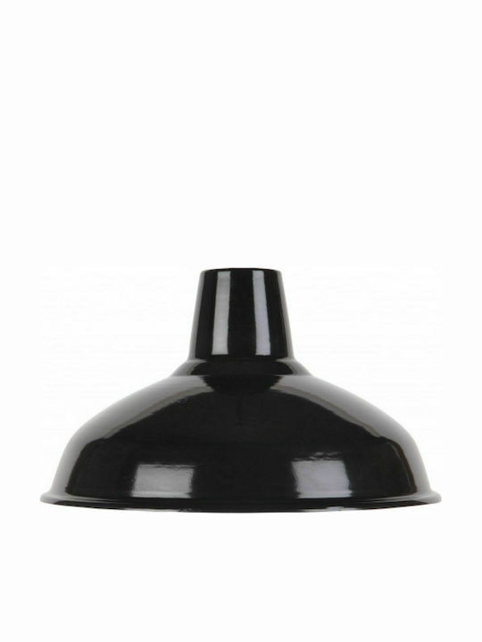 Synchronia Enamel Round Lamp Shade Black with Diameter 36cm