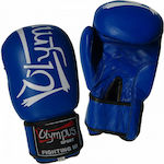 Olympus Sport Fighting IΙΙ Δερμάτινα Γάντια Πυγμαχίας για Αγώνα Μπλε