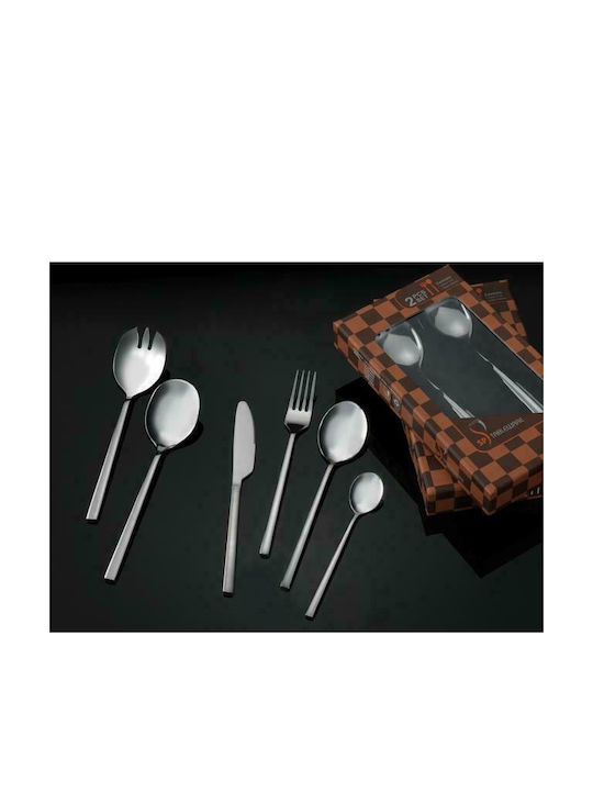 SP Tableware 65-Piece Stainless Steel 18/10 Silver Cutlery Set Lindos