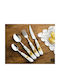 SP Tableware Lily Σετ Μαχαιροπίρουνα Ανοξείδωτα Λευκά 24τμχ