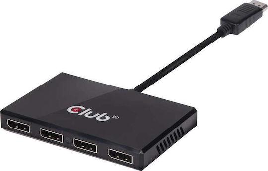 Club3D Конвертор DisplayPort мъжки към DisplayPort женски Черен 1бр CSV-6400