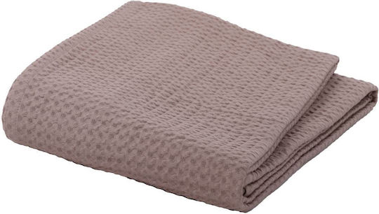 Nef-Nef Homeware New Golf Pique Blanket Double 220x240cm Linen