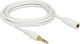 DeLock Καλώδιο Ήχου 3.5mm male - 3.5mm female Λευκό 3m με Επίχρυσους Ακροδέκτες 85589