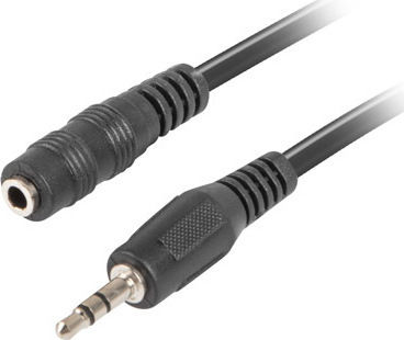 Lanberg 3.5mm Jack Cable Male to Female Black 5m CA-MJFJ-10CC-0050-BK
