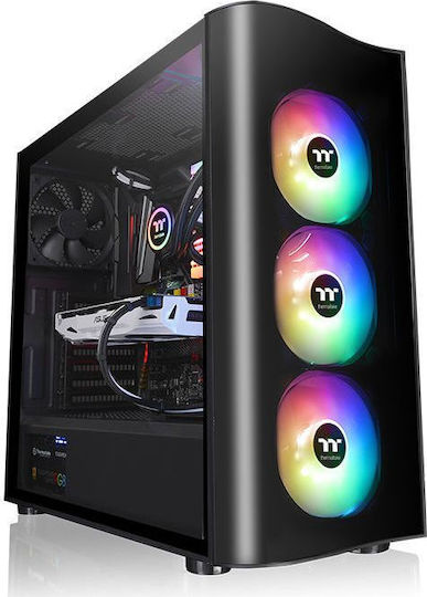 Thermaltake View 23 TG ARGB Gaming Midi Tower Computer Case with Window Panel Black