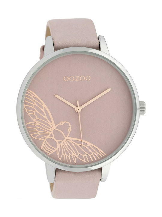 Oozoo Watch with Pink Leather Strap