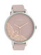 Oozoo Watch with Pink Leather Strap