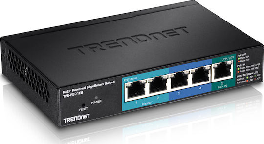 Trendnet TPE-P521ES Managed L2 PoE+ Switch with 5 Gigabit (1Gbps) Ethernet Ports